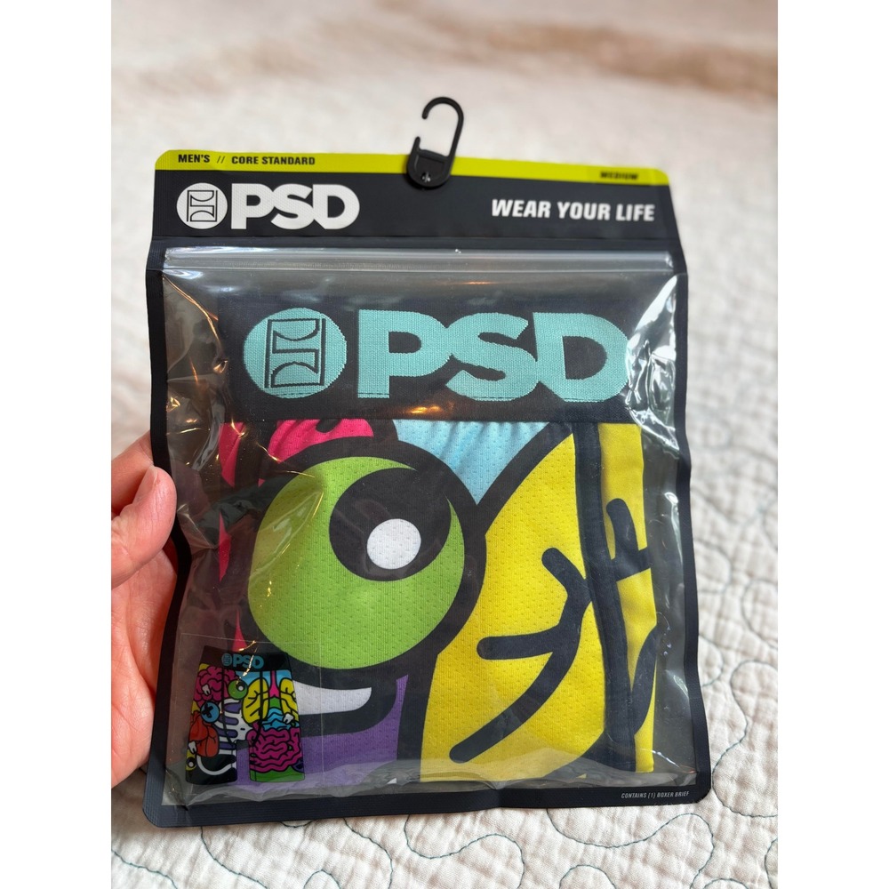 PSD Mens Core Standard Boxer Briefs Medium Multi‎ Color Anatomical Graphic